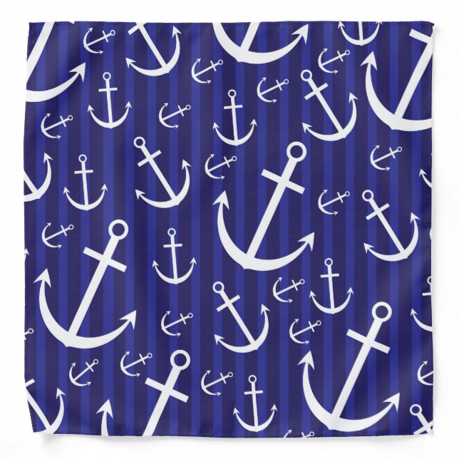 Anchor pattern bandana (Front)