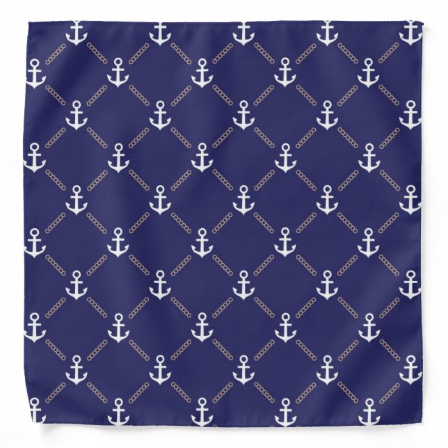 Anchor pattern bandana (Front)