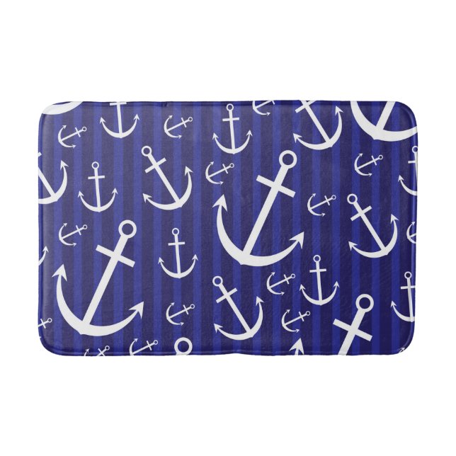 Anchor pattern bathroom mat (Front)