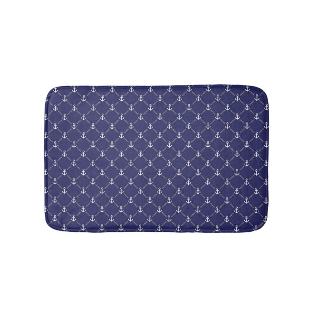 Anchor pattern bathroom mat (Front)