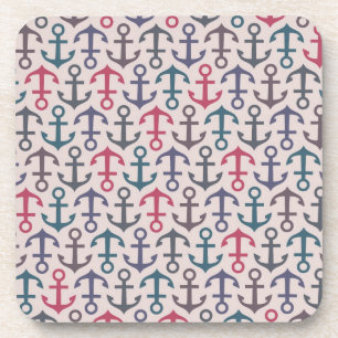 Anchor pattern beverage coaster