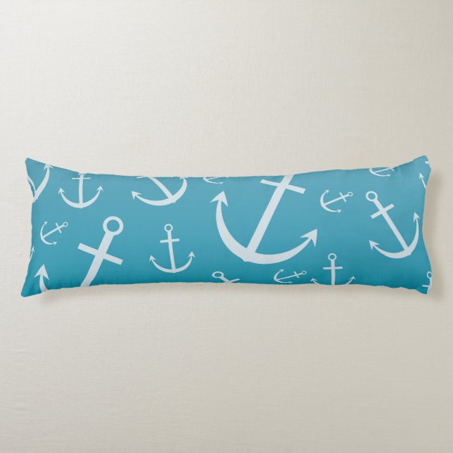Anchor pattern body pillow (Front)