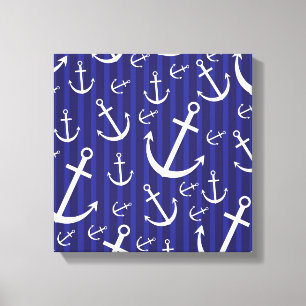 Anchor pattern canvas print