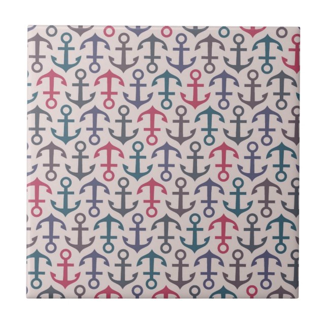 Anchor pattern ceramic tile (Front)