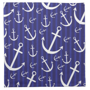 Anchor pattern cloth napkin