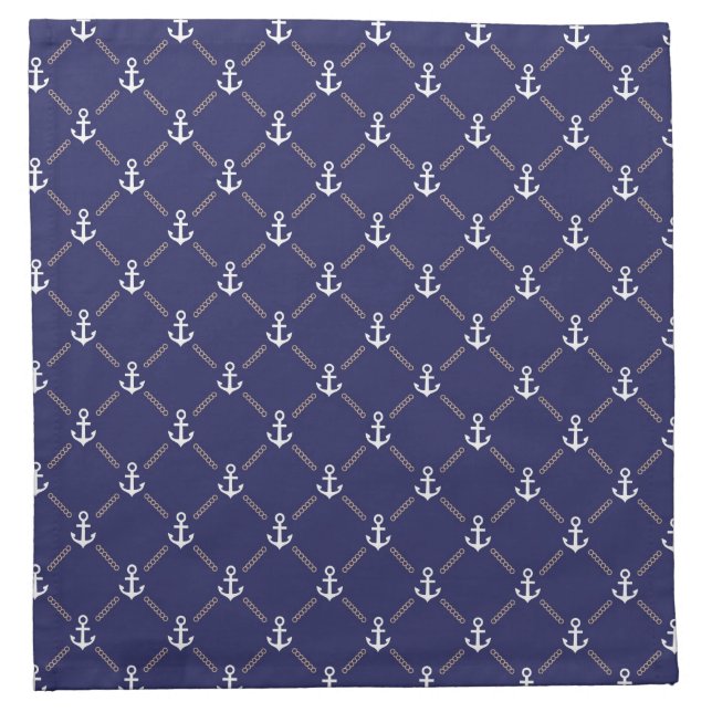 Anchor pattern cloth napkin (Front)