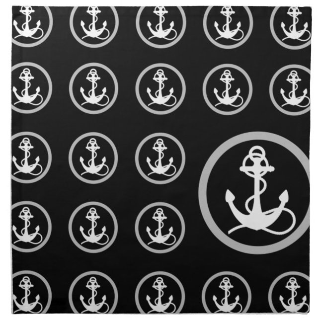 Anchor Pattern Cloth Napkin (Front)