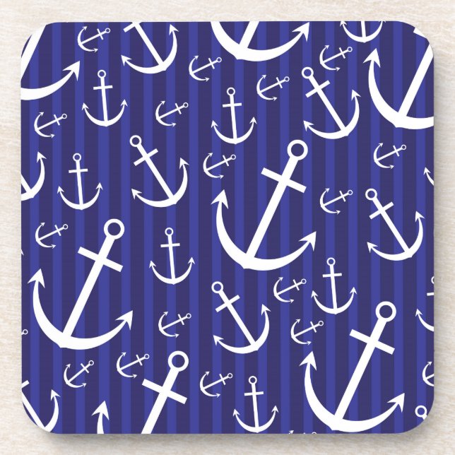 Anchor pattern drink coaster (Front)