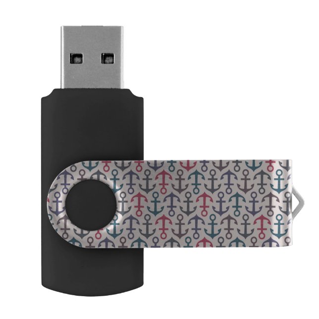 Anchor pattern flash drive (Opened)