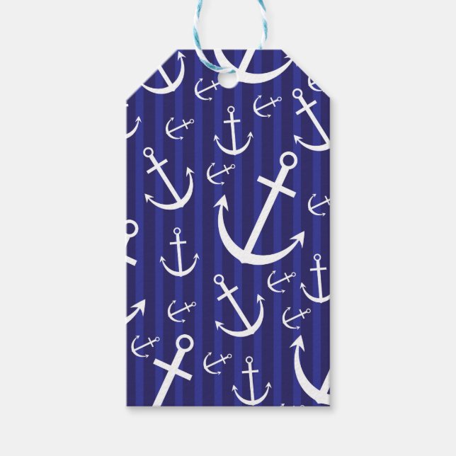 Anchor pattern gift tags (Front)