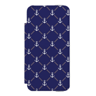 Anchor pattern iPhone SE/5/5s wallet case