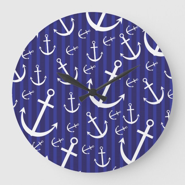 Anchor pattern large clock (Front)