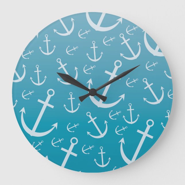 Anchor pattern large clock (Front)