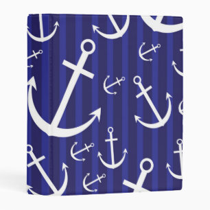 Anchor pattern mini binder