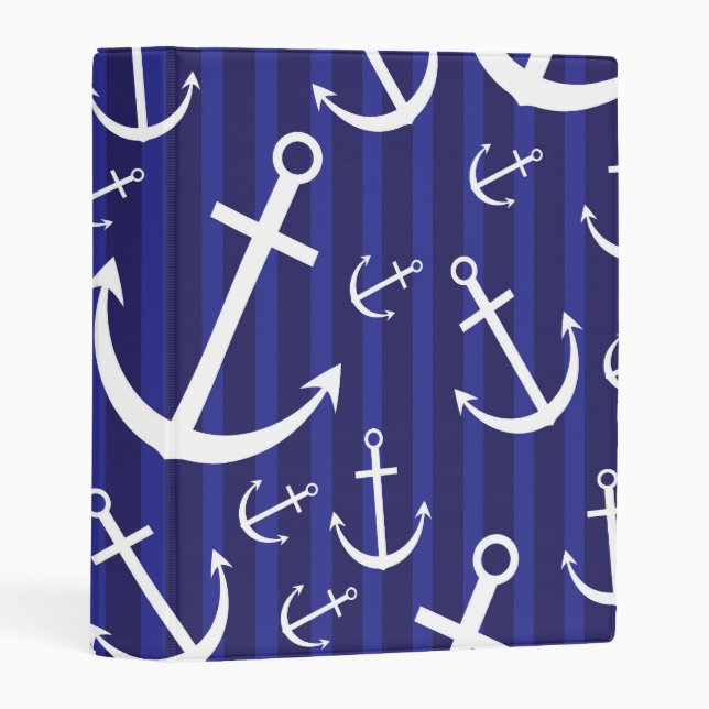 Anchor pattern mini binder (Front/Spine)
