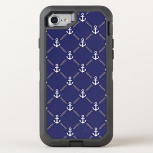 Anchor pattern OtterBox defender iPhone SE/8/7 case