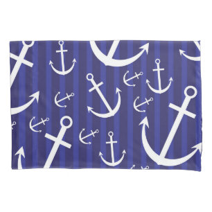 Anchor pattern pillow case