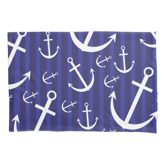 Anchor pattern pillow case (Front)