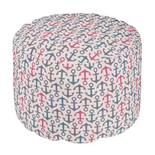 Anchor pattern pouf