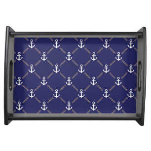 Anchor pattern serving tray