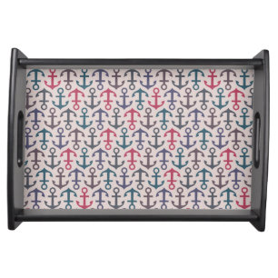 Anchor pattern serving tray
