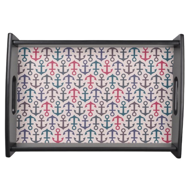 Anchor pattern serving tray (Front)