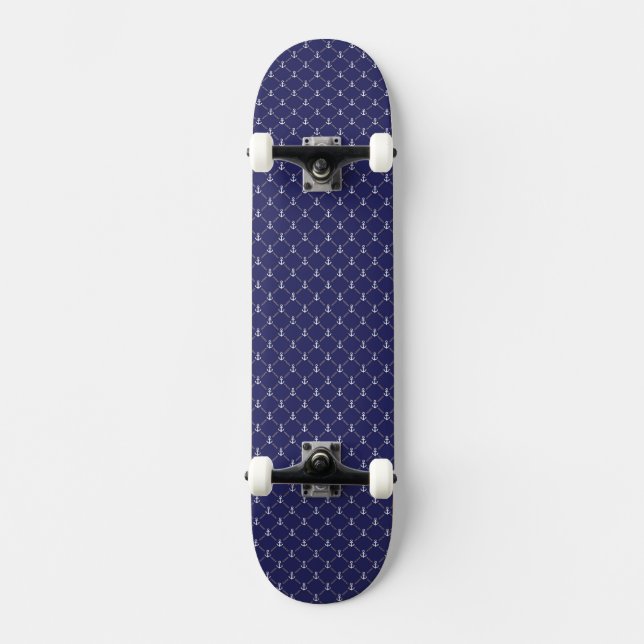 Anchor pattern skateboard deck (Front)