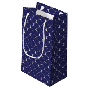 Anchor pattern small gift bag
