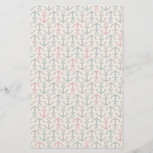 Anchor pattern stationery