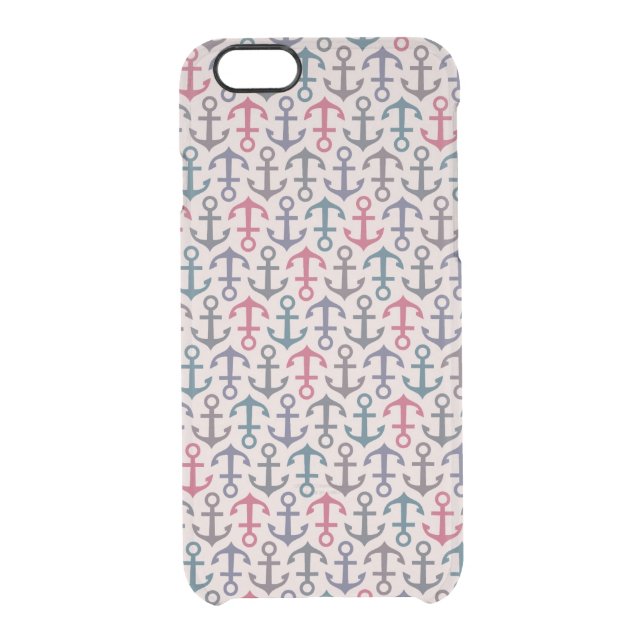 Anchor pattern uncommon iPhone case (Back)