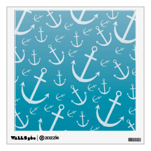 Anchor pattern wall decal
