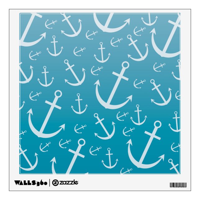 Anchor pattern wall decal (Front)