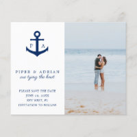 Anchor Photo Nautical Budget Wedding Save the Date