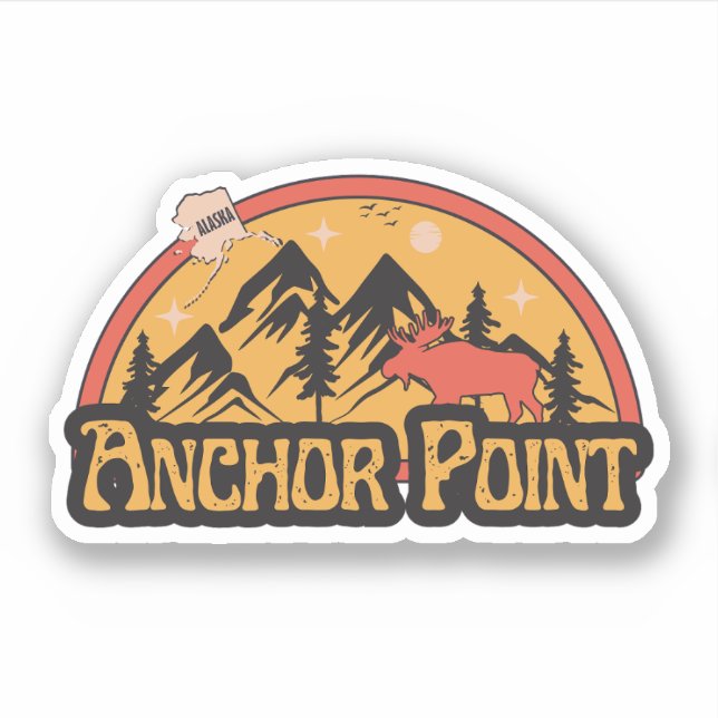 Anchor Point, Alaska Sticker (Front)