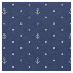 Anchor Polka Dots Pattern   Add Your Initial 2 Fabric