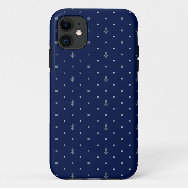 Anchor Polka Dots Pattern Case-Mate iPhone Case (Back)
