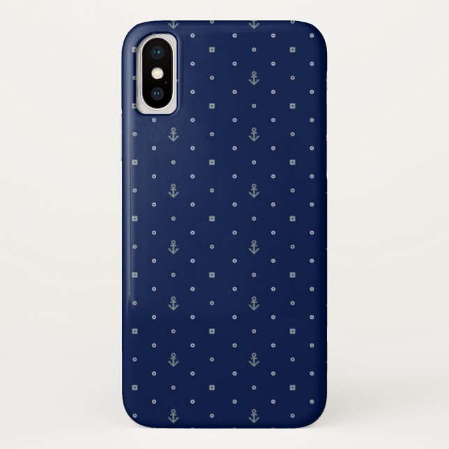 Anchor Polka Dots Pattern Case-Mate iPhone Case (Back)
