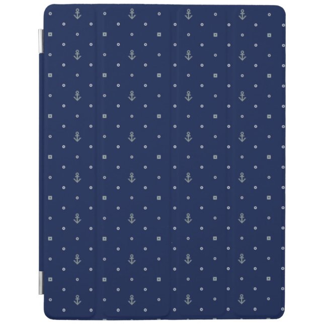 Anchor Polka Dots Pattern iPad Smart Cover (Front)