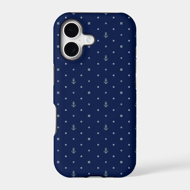 Anchor Polka Dots Pattern Iphone Case (Back)
