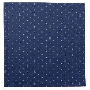 Anchor Polka Dots Pattern Napkin