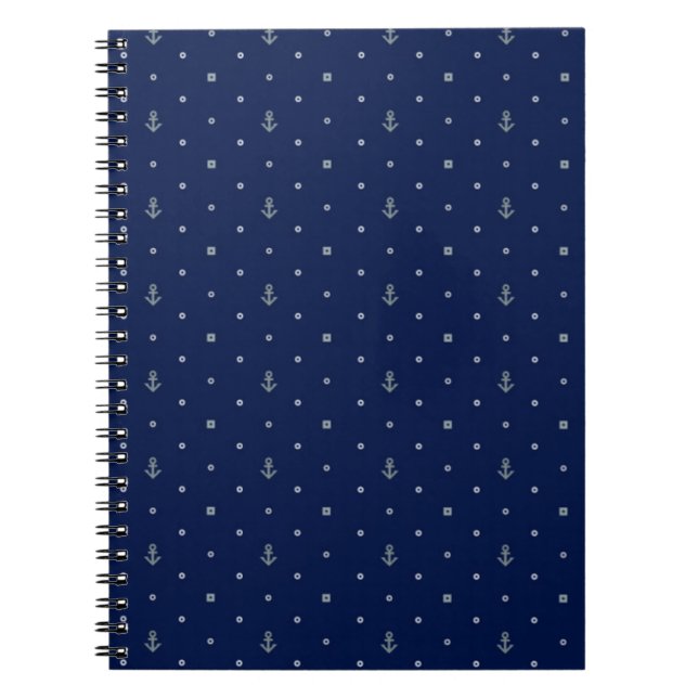 Anchor Polka Dots Pattern Notebook (Front)