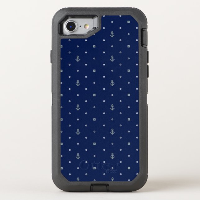 Anchor Polka Dots Pattern Otterbox iPhone Case (Back)