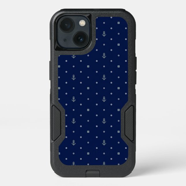 Anchor Polka Dots Pattern Otterbox iPhone Case (Back)