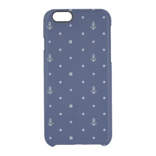 Anchor Polka Dots Pattern Clear iPhone 66S Case