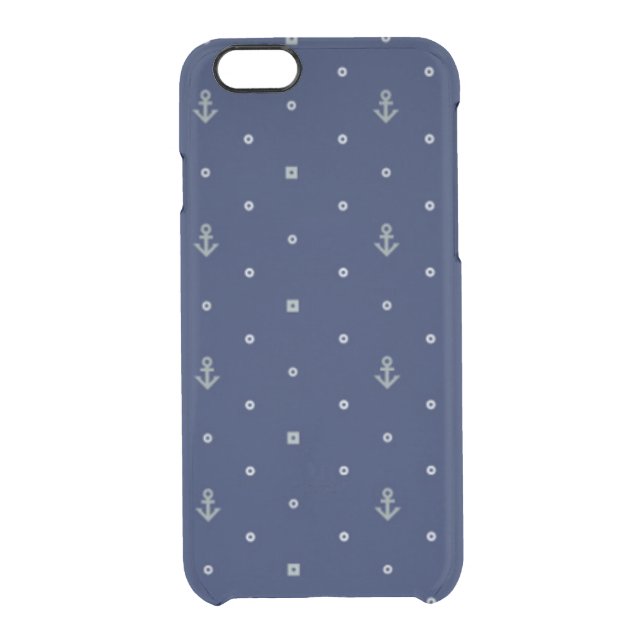 Anchor Polka Dots Pattern Uncommon iPhone Case (Back)