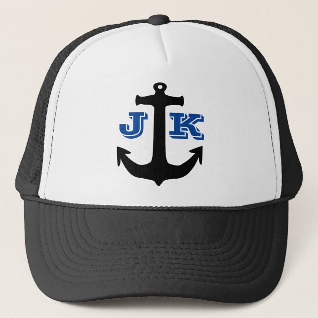 Anchor Print Logo Trucker Hat (Front)