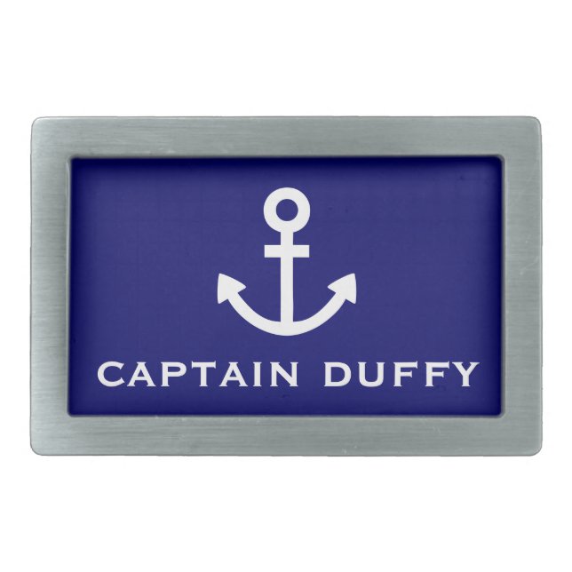 Anchor Rectangular Belt Buckle (Front)