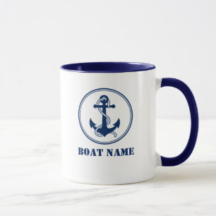 Anchor & Rope Add Boat Name Mug