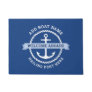 Anchor rope border boat name welcome aboard doormat