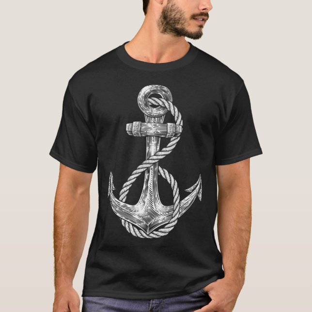 Anchor Rope Nautical Sailing Sail Sea T-Shirt (Front)